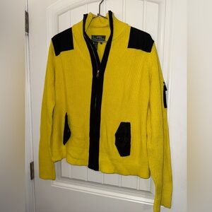 Ralph Lauren Yellow and Black Cardigan